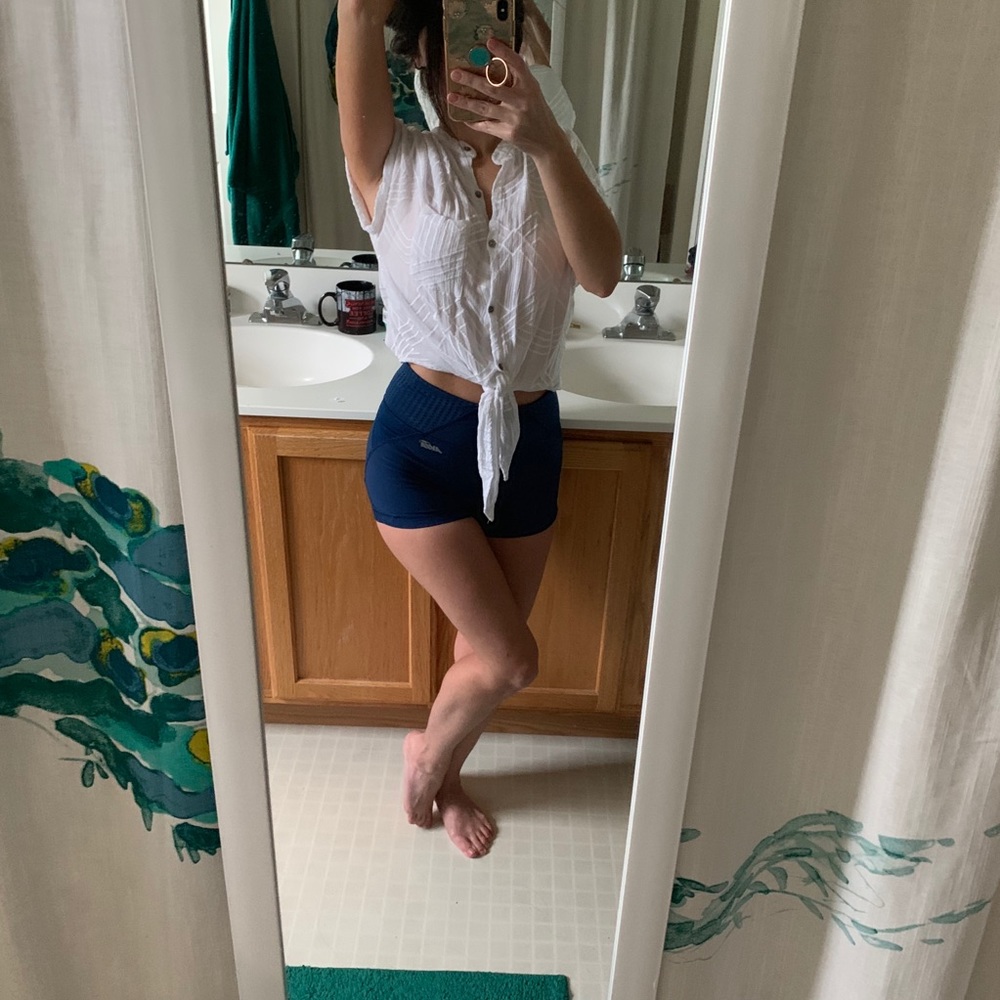 Navy Blue Athletic Shorts